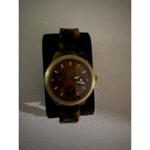 Michael Kors MK-5038 Jet Set Tortoise Shell Acrylic 37mm Quartz Women's Watch
